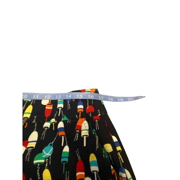 Talbots Navy Nautical Colorful Buoy print size 10 Cruise Vacation Beach - Picture 4 of 11